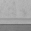 Ręcznik 70x140 Kinga stalowy z ozdobną bordiurą w pasy 485g/m2 frotte Eurofirany Ręcznik 70x140 Kinga stalowy z ozdobną bordiurą w pasy 485g/m2 frotte Eurofirany