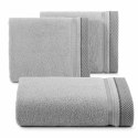 Ręcznik 70x140 Kinga stalowy z ozdobną bordiurą w pasy 485g/m2 frotte Eurofirany Ręcznik 70x140 Kinga stalowy z ozdobną bordiurą w pasy 485g/m2 frotte Eurofirany