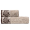 Ręcznik Gracja 50x90 beżowy frotte z bordiurą w stylu orientalnym 550 g/m2 Ręcznik Gracja 50x90 beżowy frotte z bordiurą w stylu orientalnym 550 g/m2