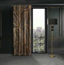 Zasłona 140x250 Alisma brązowa beżowa liście gotowa na przelotkach welurowa Limited Collection Eurofirany Zasłona 140x250 Alisma brązowa beżowa liście gotowa na przelotkach welurowa Limited Collection Eurofirany