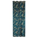 Zasłona 140x250 Musa 3 granatowa beżowa liście miłorzębu gotowa na przelotkach welurowa Limited Collection Eurofirany Zasłona 140x250 Musa 3 granatowa beżowa liście miłorzębu gotowa na przelotkach welurowa Limited Collection Eurofirany