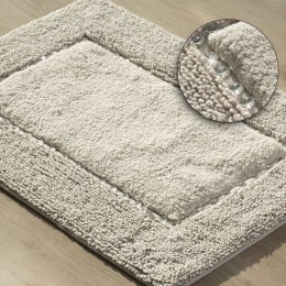 Dywanik 60x90 Chic beżowy z bawełny zdobiony kryształkami w stylu glamour Eurofirany