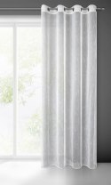 Firana 140x250 Nessi biała gotowa na przelotkach o strukturze siatki z deszczykiem Eurofirany Firana 140x250 Nessi biała gotowa na przelotkach o strukturze siatki z deszczykiem Eurofirany