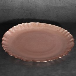 Patera 21x21x1 Avinion pudrowa różowa ze szkła artystycznego Eurofirany