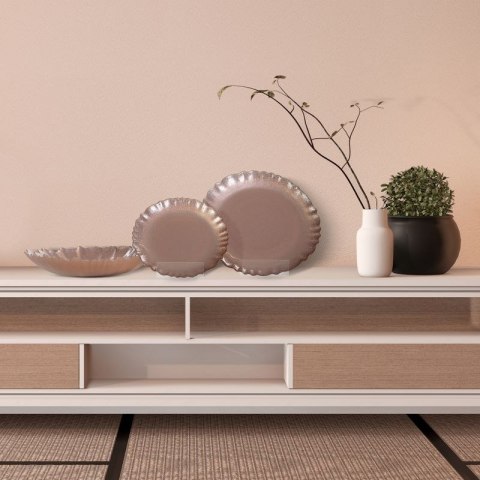 Patera 21x21x1 Avinion pudrowa różowa ze szkła artystycznego Eurofirany Patera 21x21x1 Avinion pudrowa różowa ze szkła artystycznego Eurofirany