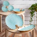 Patera ceramiczna 37x35x6 Hiral 4 niebieska jasna złota liść Eurofirany Patera ceramiczna 37x35x6 Hiral 4 niebieska jasna złota liść Eurofirany