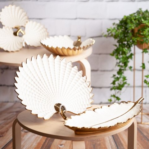Patera ceramiczna 53x23x7 Hiral 4 niebieska jasna złota liść Eurofirany Patera ceramiczna 53x23x7 Hiral 4 niebieska jasna złota liść Eurofirany