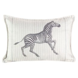 Poduszka dekoracyjna 45x30 Akua dwustronna zebra biała szara geometria Eurofirany
