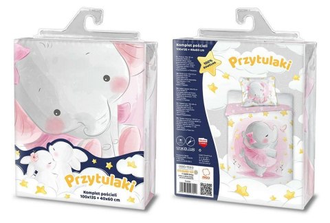 Pościel dziecięca 100x135 słoniczka 001 Przytulaki bawełniana poszewka 40x60 Pościel dziecięca 100x135 słoniczka 001 Przytulaki bawełniana poszewka 40x60