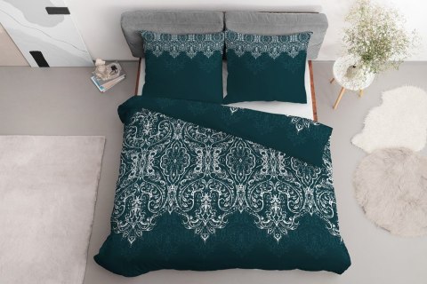Pościel satynowa 140x200 turkusowa ciemna glamour ornamenty 3831 B Home Satin 77 Pościel satynowa 140x200 turkusowa ciemna glamour ornamenty 3831 B Home Satin 77