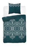 Pościel satynowa 140x200 turkusowa ciemna glamour ornamenty 3831 B Home Satin 77 Pościel satynowa 140x200 turkusowa ciemna glamour ornamenty 3831 B Home Satin 77