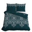 Pościel satynowa 140x200 turkusowa ciemna glamour ornamenty 3831 B Home Satin 77 Pościel satynowa 140x200 turkusowa ciemna glamour ornamenty 3831 B Home Satin 77