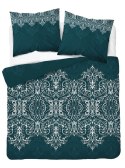 Pościel satynowa 140x200 turkusowa ciemna glamour ornamenty 3831 B Home Satin 77 Pościel satynowa 140x200 turkusowa ciemna glamour ornamenty 3831 B Home Satin 77
