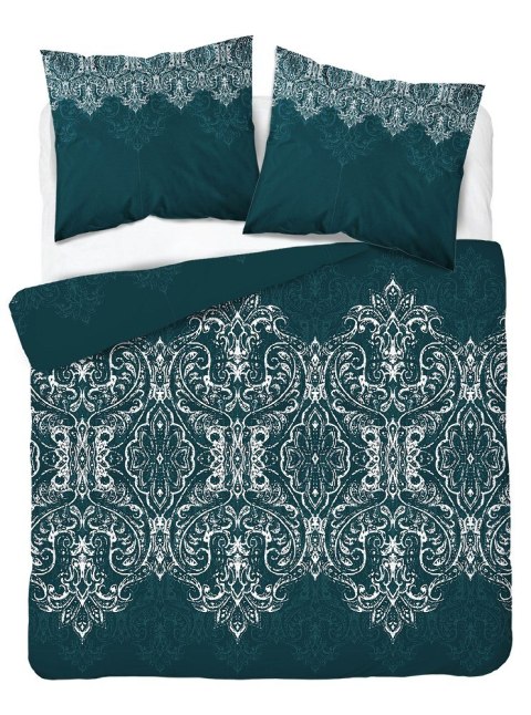 Pościel satynowa 140x200 turkusowa ciemna glamour ornamenty 3831 B Home Satin 77 Pościel satynowa 140x200 turkusowa ciemna glamour ornamenty 3831 B Home Satin 77
