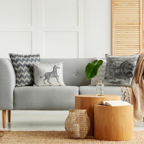 Poszewka dekoracyjna 45x45 Akua zebra szara Eurofirany Poszewka dekoracyjna 45x45 Akua zebra szara Eurofirany