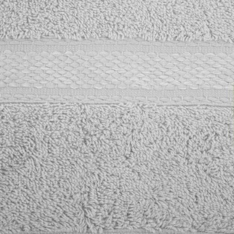 Ręcznik 100x150 Altea srebrny z ozdobną bordiurą z melanżowym pasem frotte 500 g/m2 Eurofirany Ręcznik 100x150 Altea srebrny z ozdobną bordiurą z melanżowym pasem frotte 500 g/m2 Eurofirany