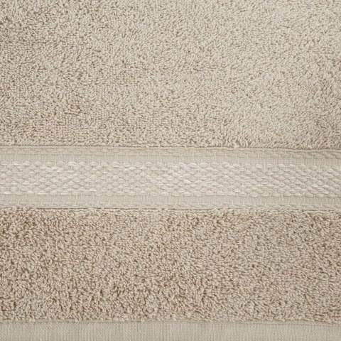 Ręcznik 30x50 Altea beżowy z ozdobną bordiurą z melanżowym pasem frotte 500 g/m2 Eurofirany Ręcznik 30x50 Altea beżowy z ozdobną bordiurą z melanżowym pasem frotte 500 g/m2 Eurofirany