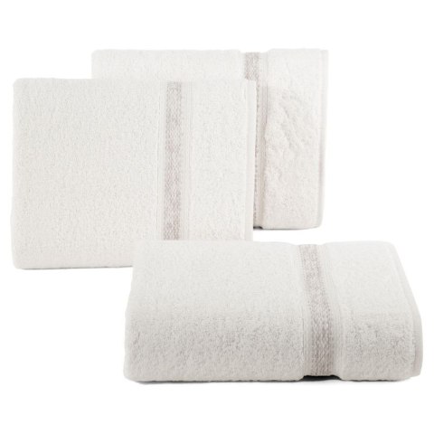 Ręcznik 30x50 Altea kremowy z ozdobną bordiurą z melanżowym pasem frotte 500 g/m2 Eurofirany Ręcznik 30x50 Altea kremowy z ozdobną bordiurą z melanżowym pasem frotte 500 g/m2 Eurofirany