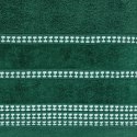 Ręcznik 50x90 Amanda zielony ciemny z ozdobną welurową bordiurą w pasy frotte 500 g/m2 Eurofirany Ręcznik 50x90 Amanda zielony ciemny z ozdobną welurową bordiurą w pasy frotte 500 g/m2 Eurofirany