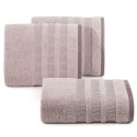 Ręcznik 50x90 Nastia pudrowy z żakardową bordiurą w pasy w stylu eko frotte 500 g/m2 Eurofirany Ręcznik 50x90 Nastia pudrowy z żakardową bordiurą w pasy w stylu eko frotte 500 g/m2 Eurofirany