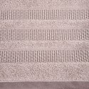 Ręcznik 50x90 Nastia pudrowy z żakardową bordiurą w pasy w stylu eko frotte 500 g/m2 Eurofirany Ręcznik 50x90 Nastia pudrowy z żakardową bordiurą w pasy w stylu eko frotte 500 g/m2 Eurofirany