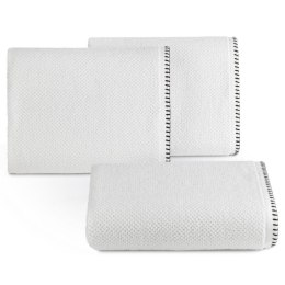 Ręcznik 70x140 Mabel biały z kontrastującym obszyciem krawędzi frotte 500 g/m2 Eurofirany