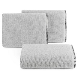 Ręcznik 70x140 Mabel stalowy z kontrastującym obszyciem krawędzi frotte 500 g/m2 Eurofirany