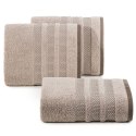 Ręcznik 70x140 Nastia beżowy z żakardową bordiurą w pasy w stylu eko frotte 500 g/m2 Eurofirany Ręcznik 70x140 Nastia beżowy z żakardową bordiurą w pasy w stylu eko frotte 500 g/m2 Eurofirany