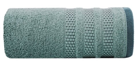 Ręcznik 70x140 Nastia miętowy ciemny z żakardową bordiurą w pasy w stylu eko frotte 500 g/m2 Eurofirany Ręcznik 70x140 Nastia miętowy ciemny z żakardową bordiurą w pasy w stylu eko frotte 500 g/m2 Eurofirany