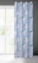 Zasłona 140x250 Flora srebrna fioletowa kwiaty gotowa na przelotkach Eurofirany Zasłona 140x250 Flora srebrna fioletowa kwiaty gotowa na przelotkach Eurofirany