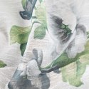 Zasłona 140x250 Mona biała zielona szara półprzezroczysta z etaminy w stylu eko z nadrukiem kwiatowym gotowa na przelotkach Euro Zasłona 140x250 Mona biała zielona szara półprzezroczysta z etaminy w stylu eko z nadrukiem kwiatowym gotowa na przelotkach Euro