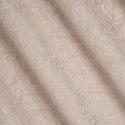 Zasłona 140x250 Octavia beżowa z miękkiego weluru z wytłaczanym wzorem liści gotowa na przelotkach Eurofirany Zasłona 140x250 Octavia beżowa z miękkiego weluru z wytłaczanym wzorem liści gotowa na przelotkach Eurofirany