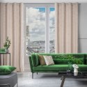 Zasłona 140x250 Octavia beżowa z miękkiego weluru z wytłaczanym wzorem liści gotowa na przelotkach Eurofirany Zasłona 140x250 Octavia beżowa z miękkiego weluru z wytłaczanym wzorem liści gotowa na przelotkach Eurofirany