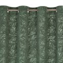 Zasłona 140x250 Octavia miętowa ciemna z miękkiego weluru z wytłaczanym wzorem liści gotowa na przelotkach Eurofirany Zasłona 140x250 Octavia miętowa ciemna z miękkiego weluru z wytłaczanym wzorem liści gotowa na przelotkach Eurofirany