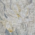 Zasłona 140x250 Ola srebrna w stylu eko z kwiatowym nadrukiem półprzeźroczysta gotowa na przelotkach Eurofirany Zasłona 140x250 Ola srebrna w stylu eko z kwiatowym nadrukiem półprzeźroczysta gotowa na przelotkach Eurofirany