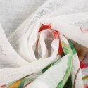 Zazdrostka 30x150 Stella biała czerwona gotowa na tunel wzór kwiatowy tulipany z matowej tkaniny z koronką Eurofirany Zazdrostka 30x150 Stella biała czerwona gotowa na tunel wzór kwiatowy tulipany z matowej tkaniny z koronką Eurofirany