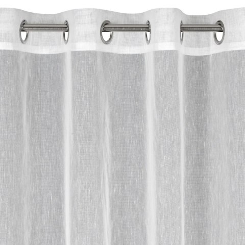 Firana 140x250 Adel biała gotowa na przelotkach o strukturze drobnego deszczyku Eurofirany Firana 140x250 Adel biała gotowa na przelotkach o strukturze drobnego deszczyku Eurofirany