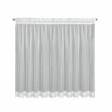 Firana 400x145 Sari biała gotowa na taśmie z drobnej siateczki z ozdobną koronką przy górnej krawędzi Eurofirany Firana 400x145 Sari biała gotowa na taśmie z drobnej siateczki z ozdobną koronką przy górnej krawędzi Eurofirany