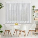 Firana 400x145 Sari biała gotowa na taśmie z drobnej siateczki z ozdobną koronką przy górnej krawędzi Eurofirany Firana 400x145 Sari biała gotowa na taśmie z drobnej siateczki z ozdobną koronką przy górnej krawędzi Eurofirany