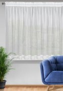 Firana 400x145 Sari biała gotowa na taśmie z drobnej siateczki z ozdobną koronką przy górnej krawędzi Eurofirany Firana 400x145 Sari biała gotowa na taśmie z drobnej siateczki z ozdobną koronką przy górnej krawędzi Eurofirany