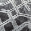 Koc akrylowy 160x200 Vito grafitowy tłoczony geometryczny narzuta dekoracyjna Koc akrylowy 160x200 Vito grafitowy tłoczony geometryczny narzuta dekoracyjna