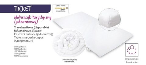 Materacyk turystyczny 60x120x5 Ticket do łóżeczka turystycznego Materacyk turystyczny 60x120x5 Ticket do łóżeczka turystycznego