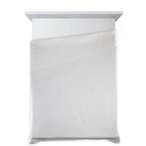 Narzuta dekoracyjna 170x210 Boni 5 biała geometryczna Narzuta dekoracyjna 170x210 Boni 5 biała geometryczna