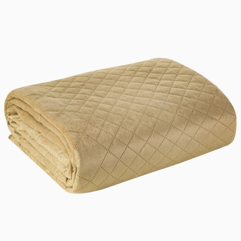 Narzuta dekoracyjna 170x210 Luiz 3 beżowa welurowa geometryczna Narzuta dekoracyjna 170x210 Luiz 3 beżowa welurowa geometryczna