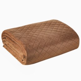 Narzuta dekoracyjna 170x210 Luiz 3 ceglasta welurowa geometryczna