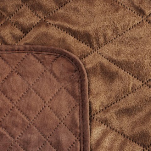 Narzuta dekoracyjna 170x210 Luiz 3 ceglasta welurowa geometryczna Narzuta dekoracyjna 170x210 Luiz 3 ceglasta welurowa geometryczna