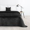Narzuta dekoracyjna 170x210 Luiz 3 czarna welurowa geometryczna