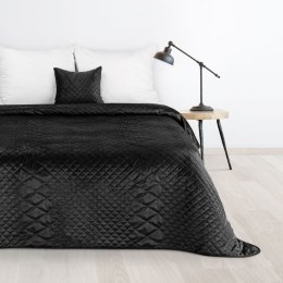 Narzuta dekoracyjna 170x210 Luiz 3 czarna welurowa geometryczna