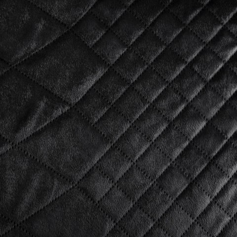 Narzuta dekoracyjna 170x210 Luiz 3 czarna welurowa geometryczna Narzuta dekoracyjna 170x210 Luiz 3 czarna welurowa geometryczna