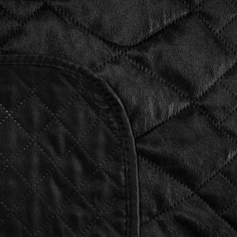 Narzuta dekoracyjna 170x210 Luiz 3 czarna welurowa geometryczna Narzuta dekoracyjna 170x210 Luiz 3 czarna welurowa geometryczna